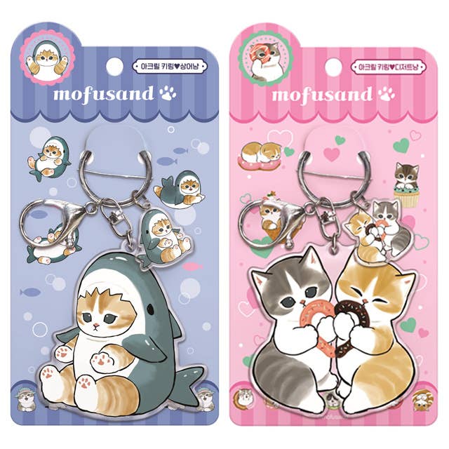 Mofusand Cute Acrylic Charm Keyring
