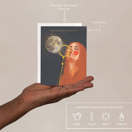 Moon Child - Birthday Card