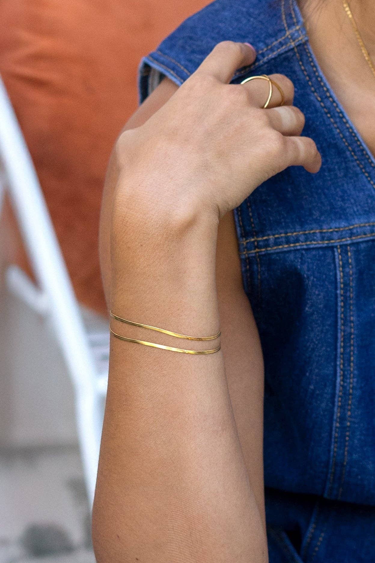 Walk the Line Bracelet - 18K Gold Plated