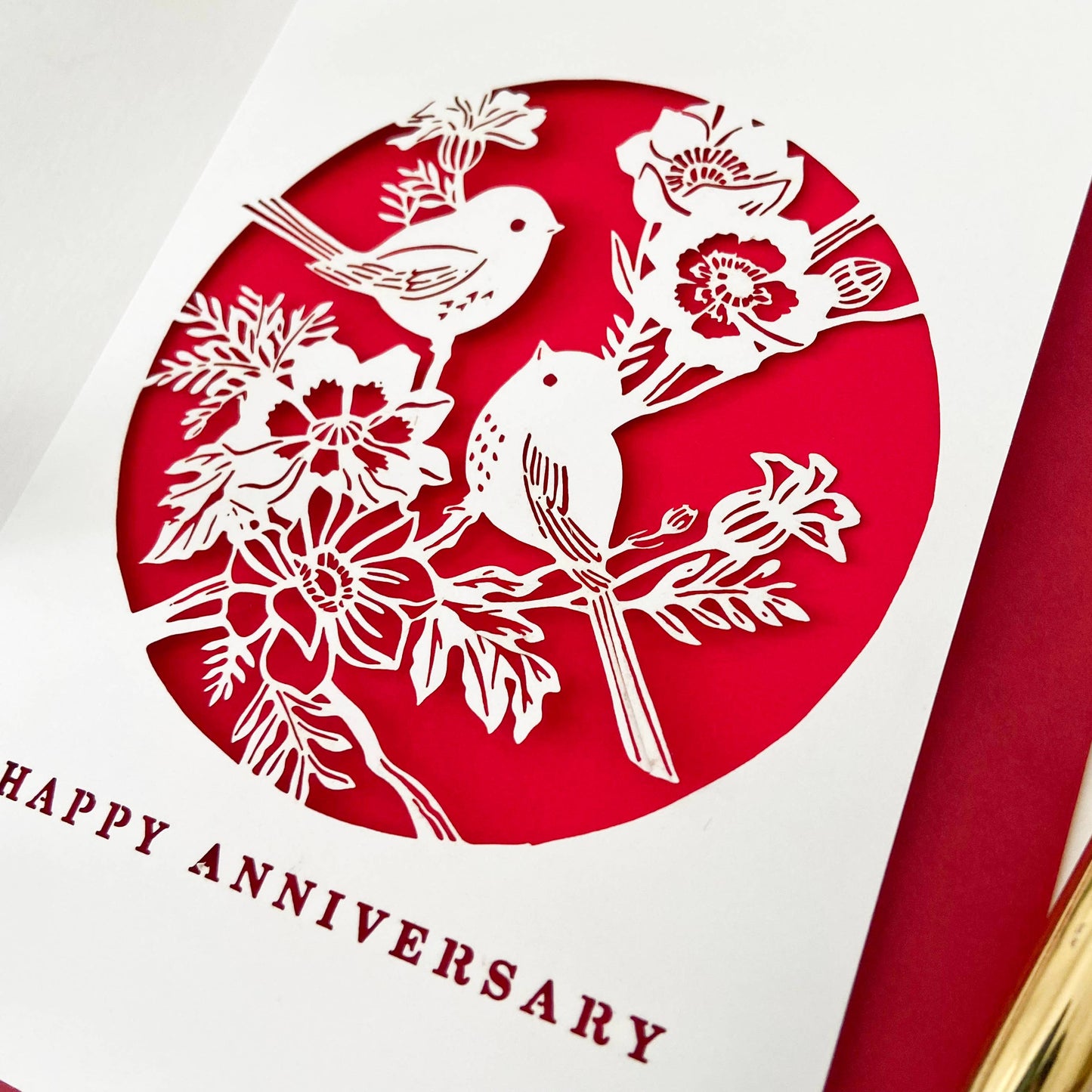 William Morris romantic anniversary card