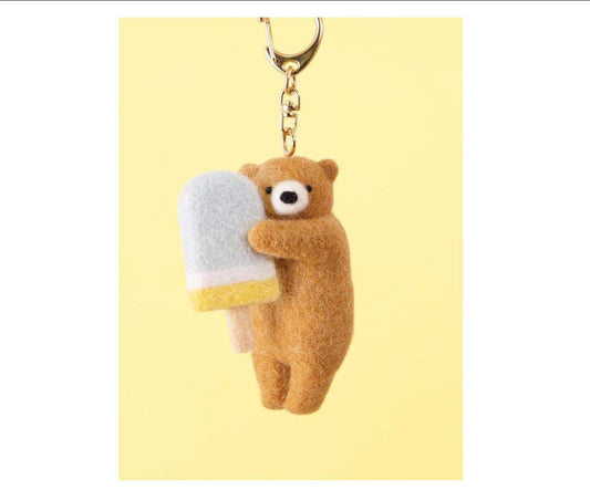 Hamanaka Needle Felting Animal Keychain Kit - DIY Craft