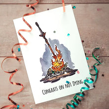 Load image into Gallery viewer, &quot;Congrats On Not Dying&quot; - Dark Souls Birthday Card For Gamer
