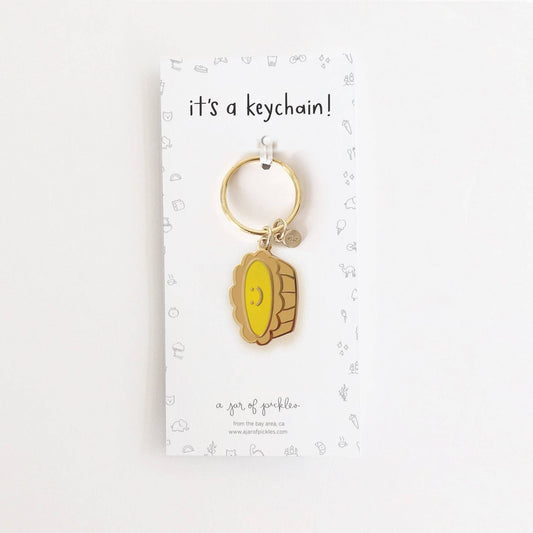 Dan Tat Egg Tart Enamel Keychain