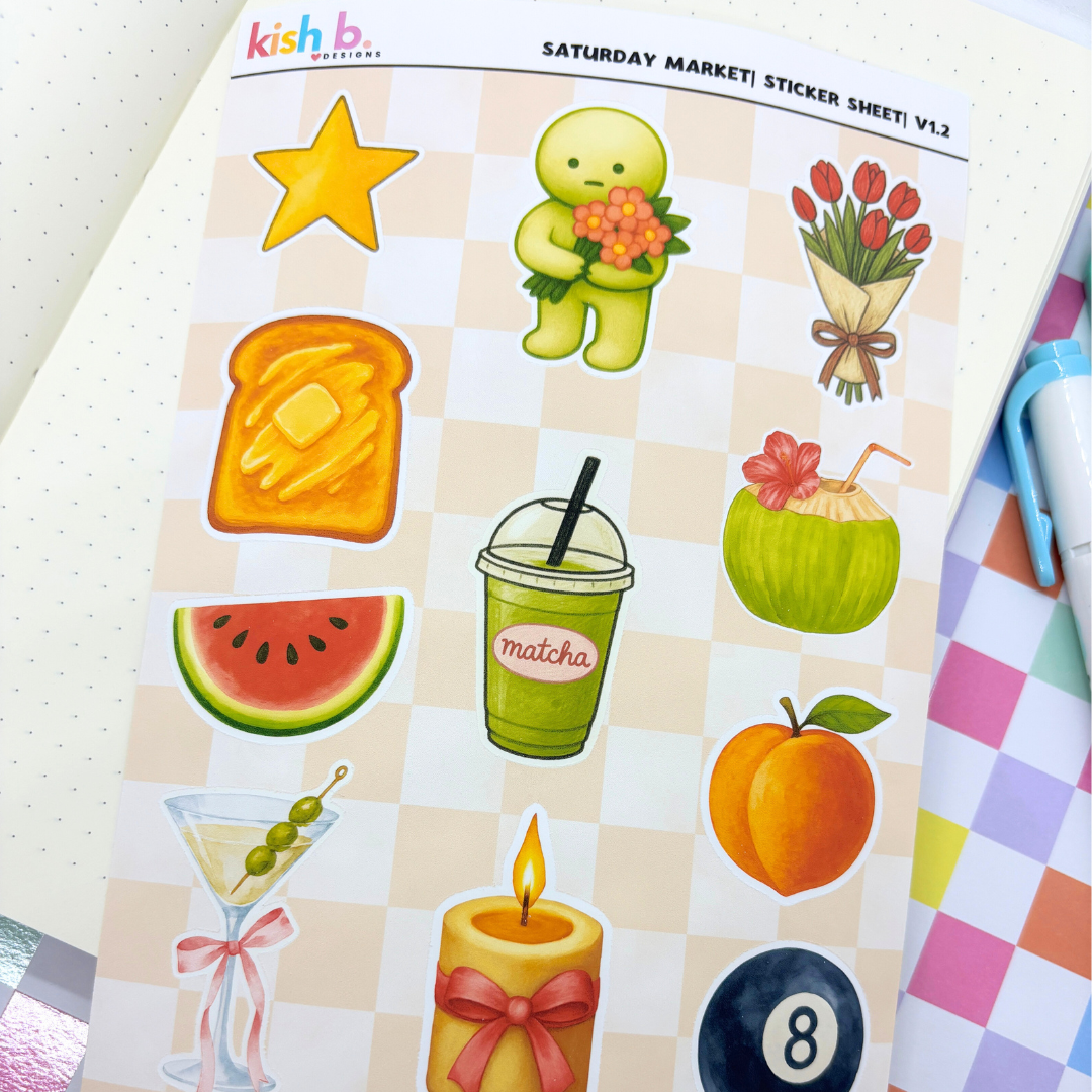 Saturday Market | Journal| Sticker Sheet