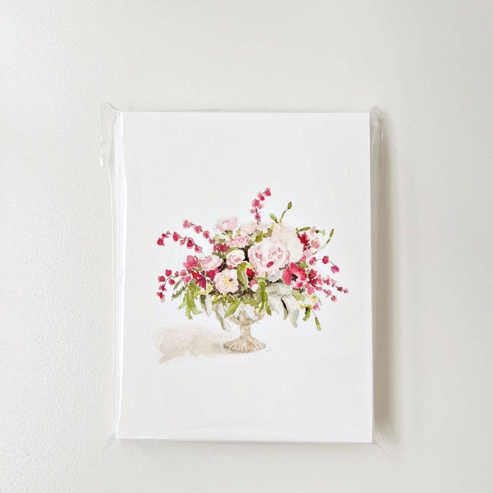 Pinks bouquet notecards