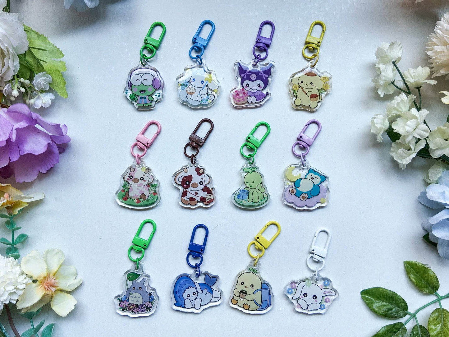 Flower Bunny Key Charm