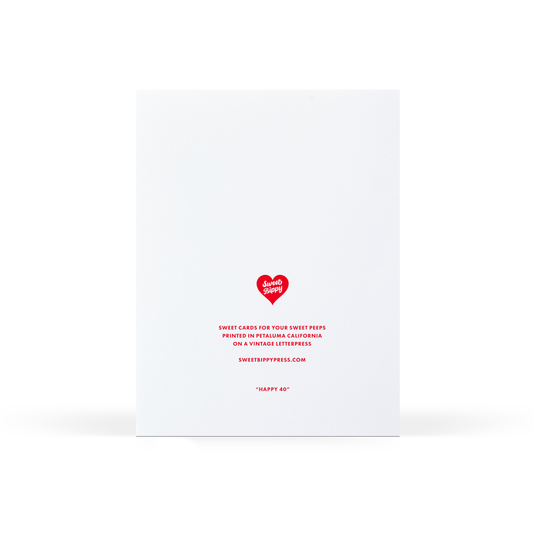 Happy 40 Cake Birthday Card