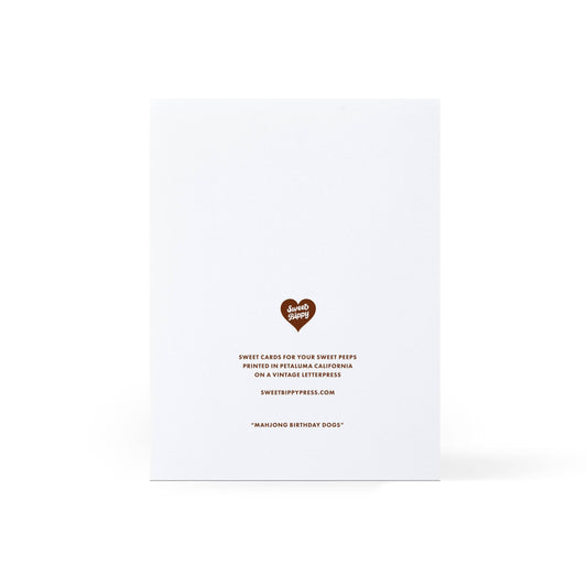 Mahjong Birthday Dogs Card