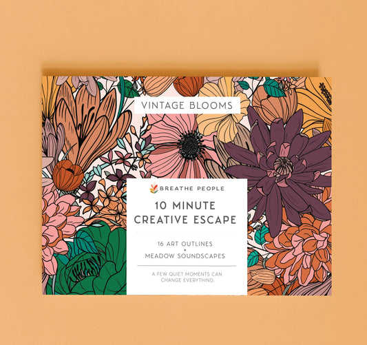 10 Minute Creative Escape Art Book - Vintage Bloom