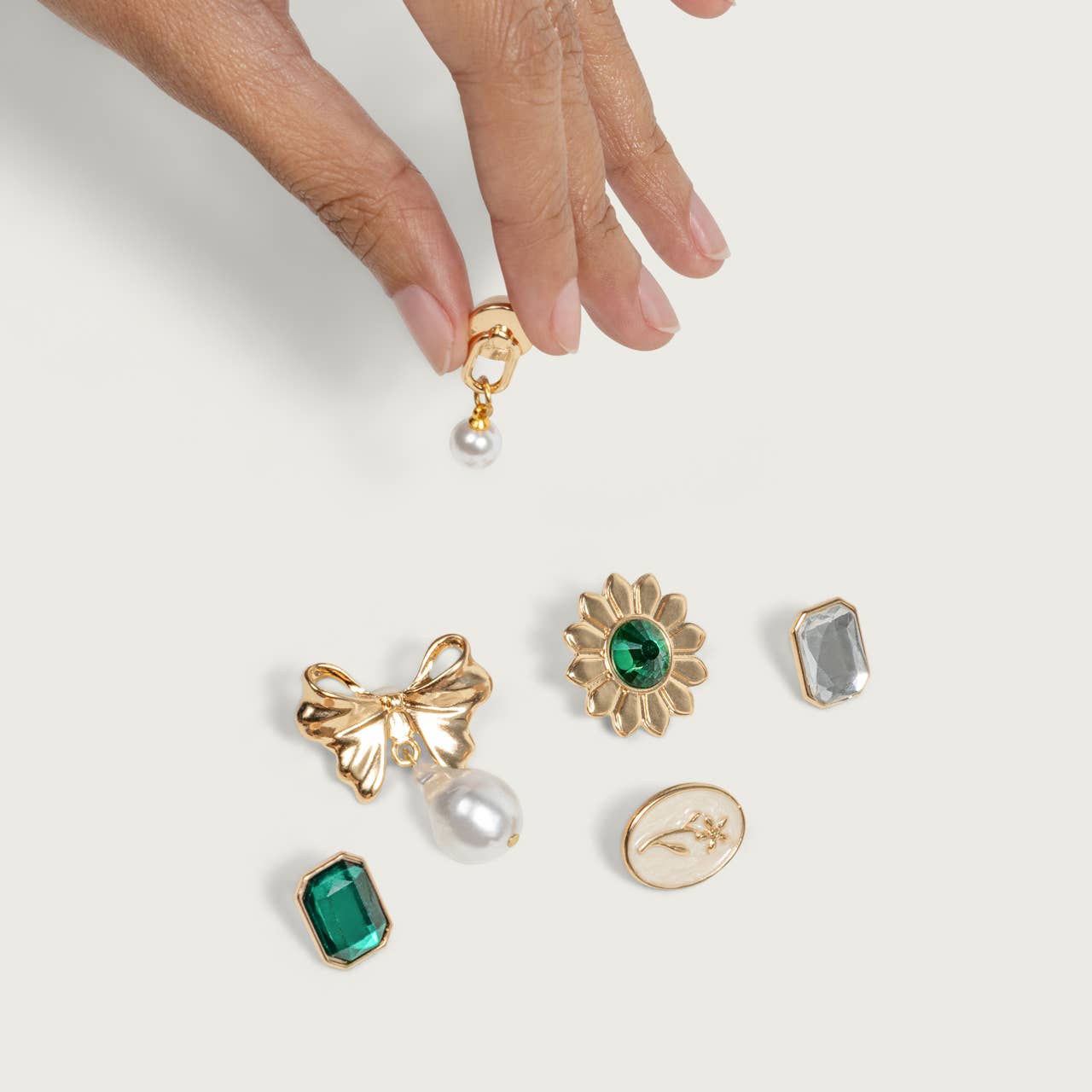 KitschPop Charms 6pc Set - Vintage Emerald