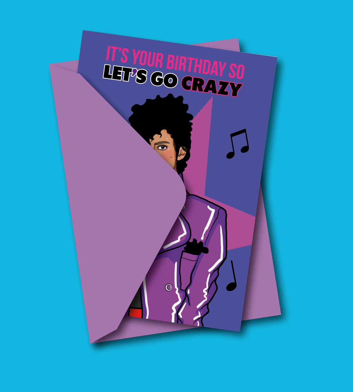 Let's Go Grazy 80's Birthday Greeting Card