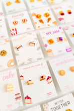 Load image into Gallery viewer, Popcorn Clay Stud Earrings | Foodie Lover Gift
