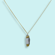 Load image into Gallery viewer, Tiny Pearl Handle Knife on Gold Chain Necklace
