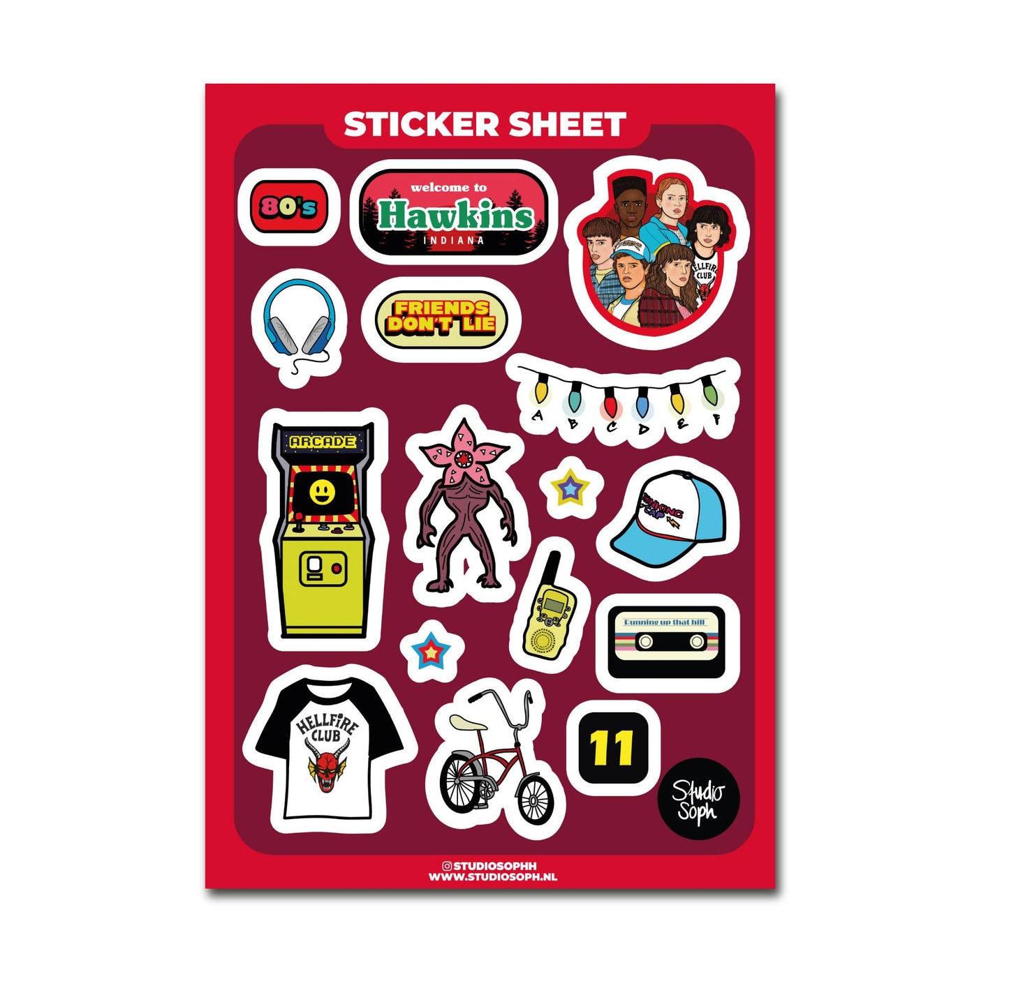 Strange Things A5 Sticker Sheet