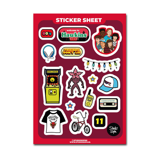 Strange Things A5 Sticker Sheet