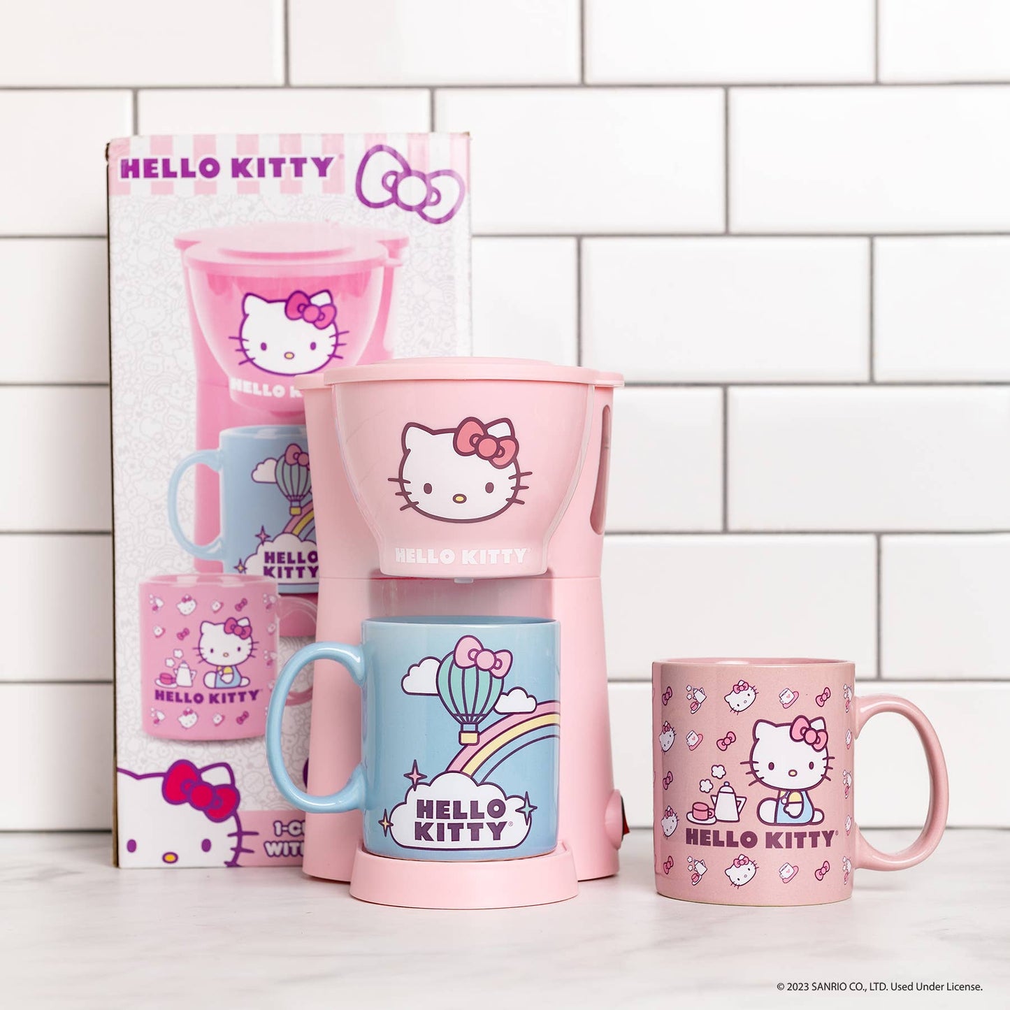 Uncanny Brands Hello Kitty Coffee Maker 3pc Set