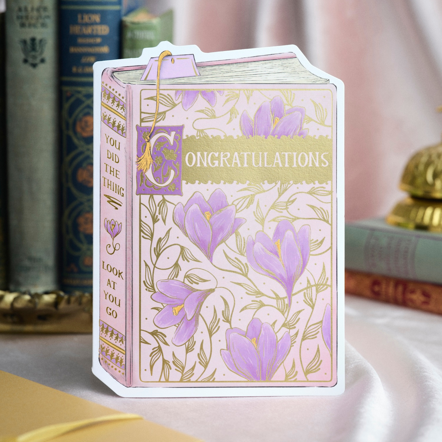 Congratulations Book Cover Diecut Card