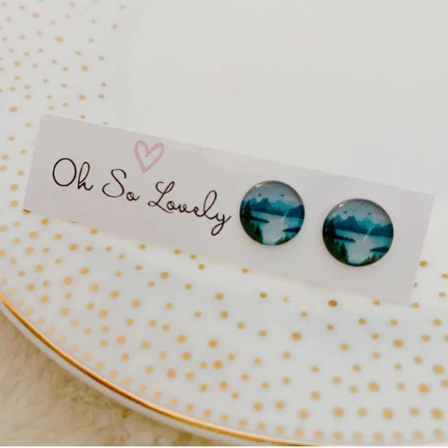 Stunning lake view stud earrings - Front & Company: Gift Store