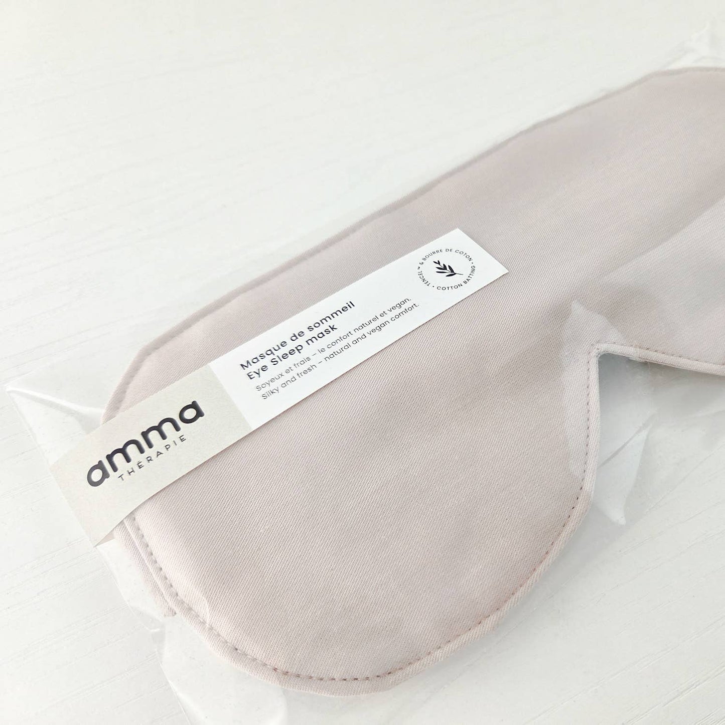 Tencel sleep mask (100% natural and vegan materials) pink