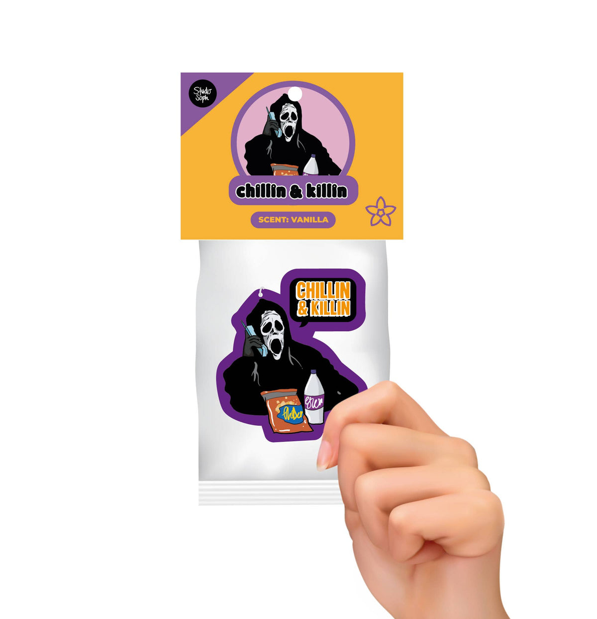 Chillin & Killin Ghost Halloween Air Freshener