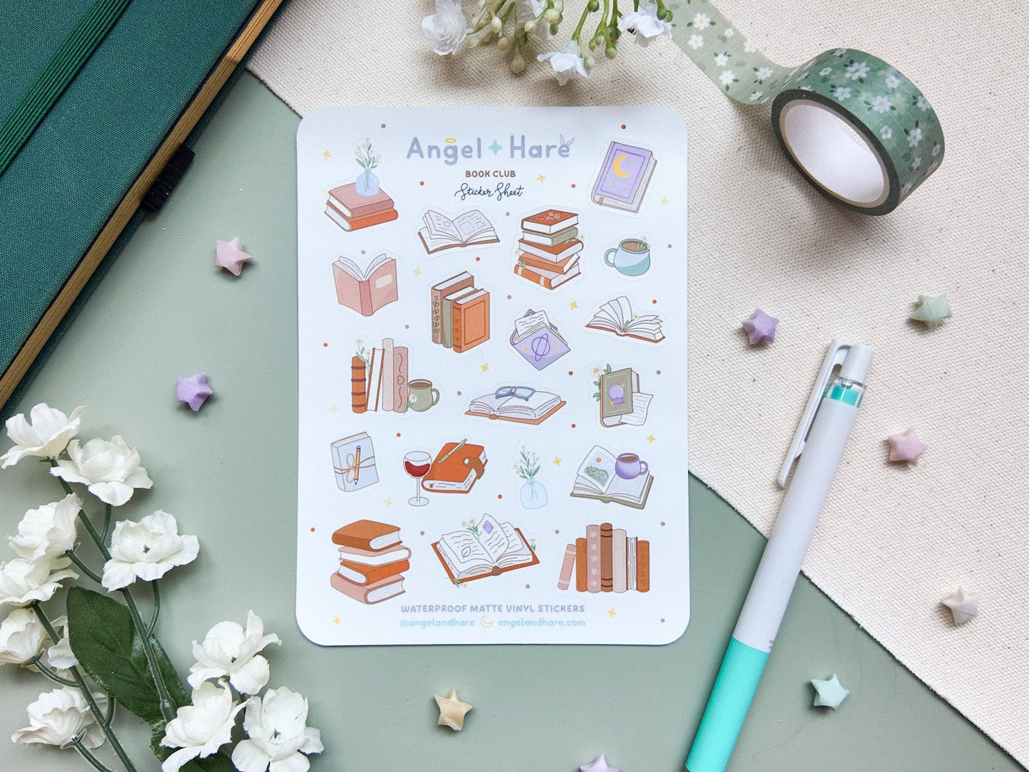 Book Club Waterproof Sticker Sheet