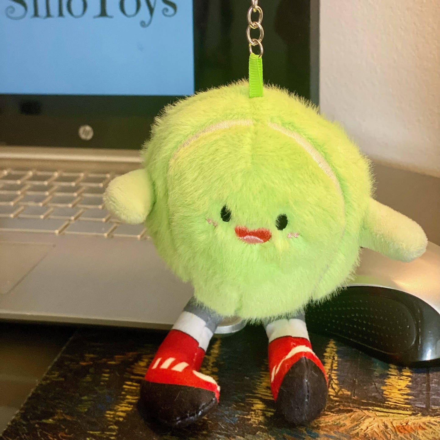 5"  Sports Plush Keychain -basketball, baseball, tennis ball