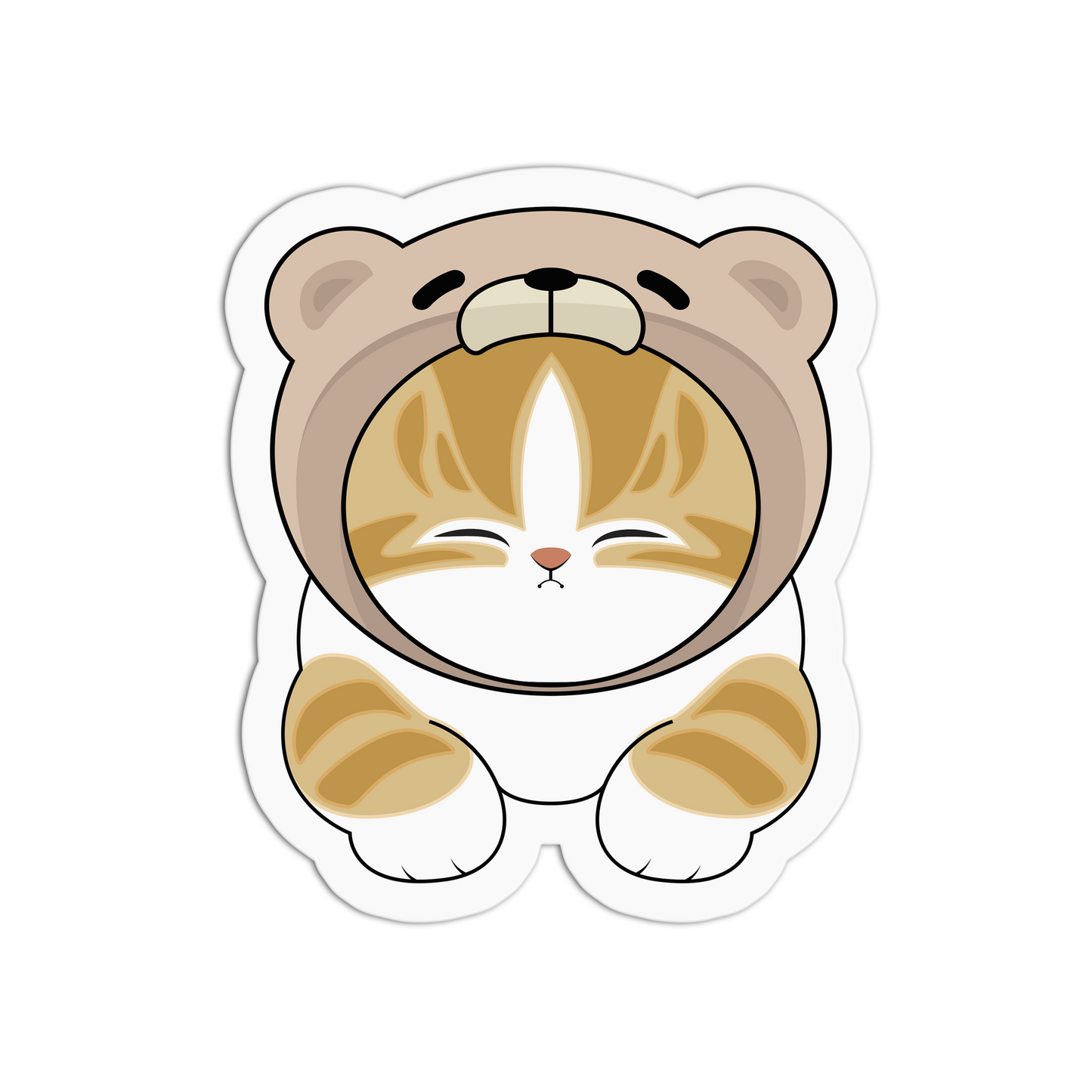 Cub Costume Cutie Cat Textured Stickers