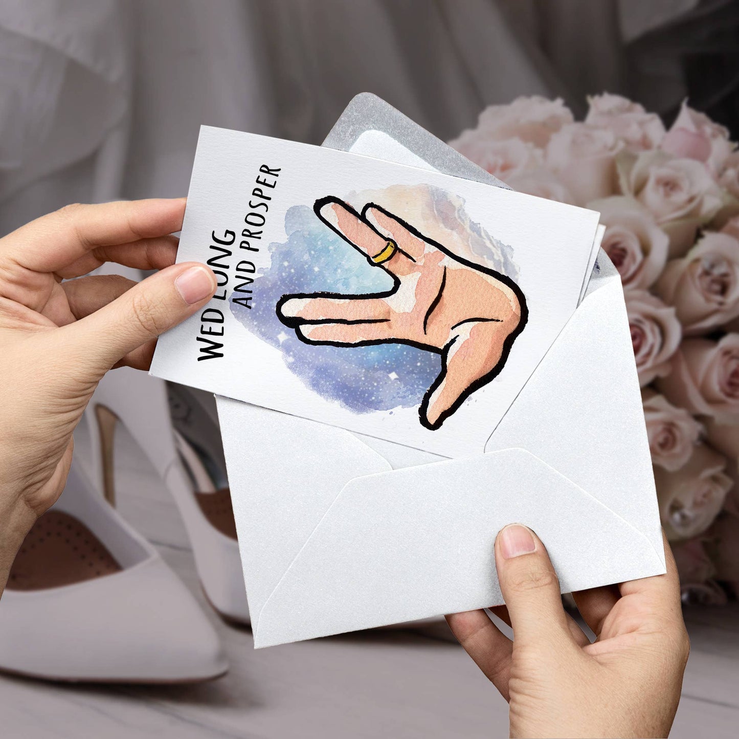 "Wed Long and Prosper" - Space Adventure Wedding Engagement