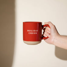 Load image into Gallery viewer, Holiday Cheer Stoneware Coffee Mug - Christmas Decor
