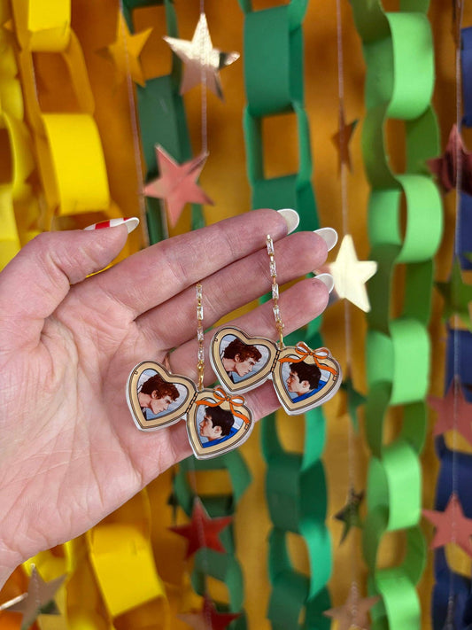 Shane and Ilya Locket Heated Rivalry Earrings