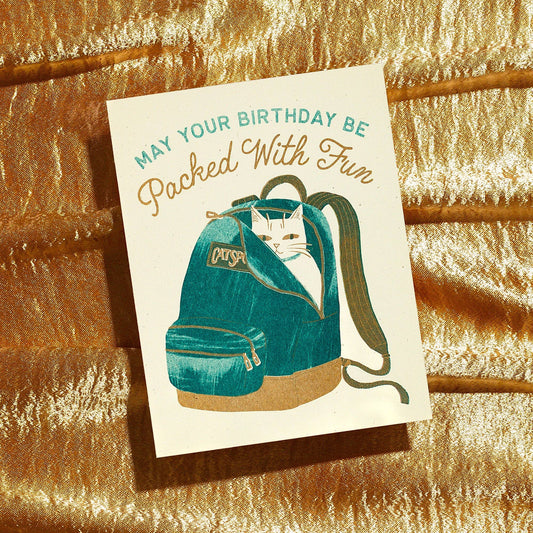 Packed With Fun - Risograph Birthday Card