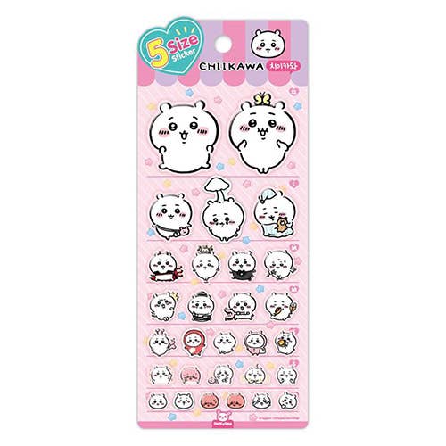 Chiikawa & Friends 5 Sizes Jelly Coating Deco Stickers