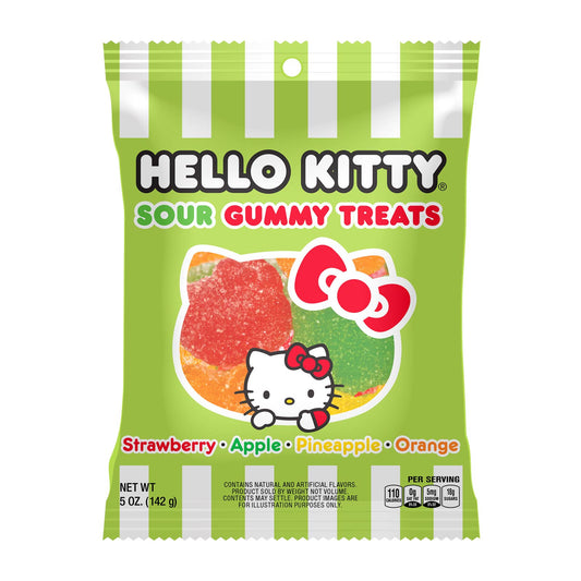Hello Kitty Sour Gummy Treats, 5oz peg bag