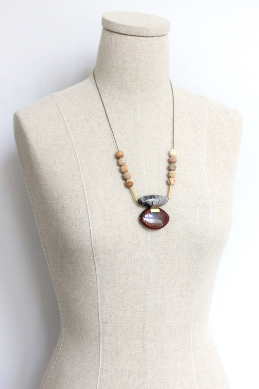 JLT324 jasper Artdeco necklace