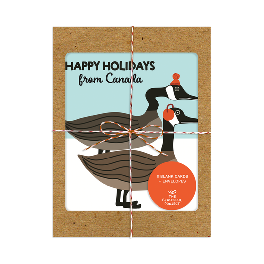 Happy Holidays from Canada Geese Christmas Card Box Set of 8