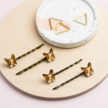 Load image into Gallery viewer, Wooden French Bulldog Hairslides
