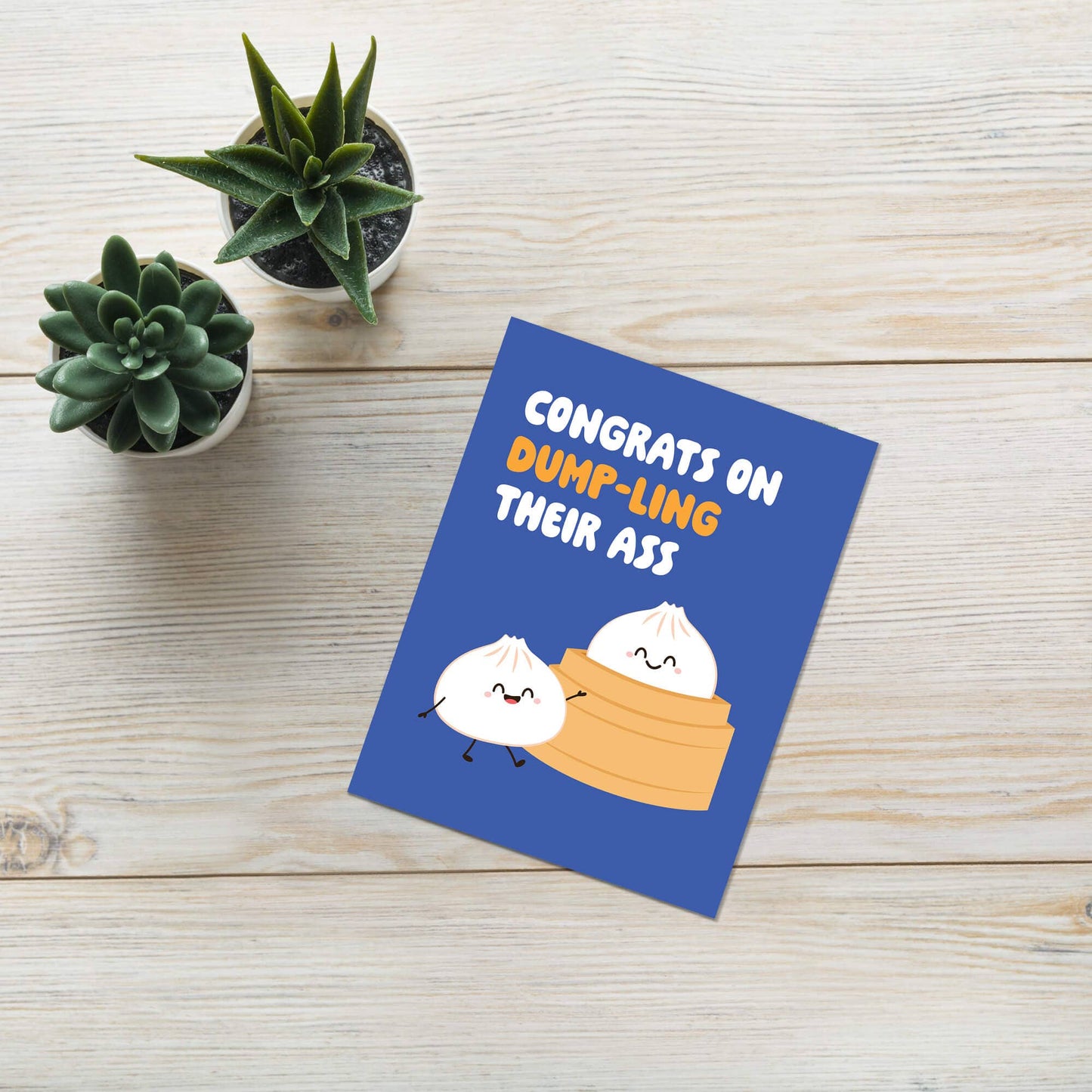 Dumpling Funny Divorce Cards | Chinese Soup Food Dim Sum Break Up Greeting