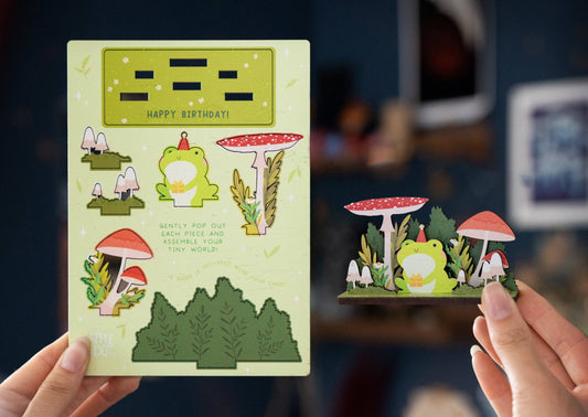 HAPPY BIRTHDAY FROG POP OUT CARD
