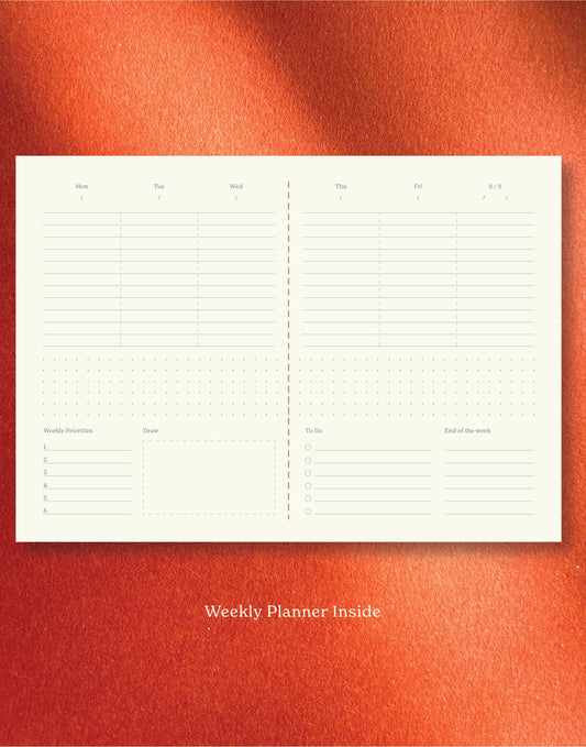 Weekly Planner Notebook / Vita Series-Paprika