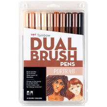 Load image into Gallery viewer, Dual Brush Pen Art Markers: Portrait - 10 Pack
