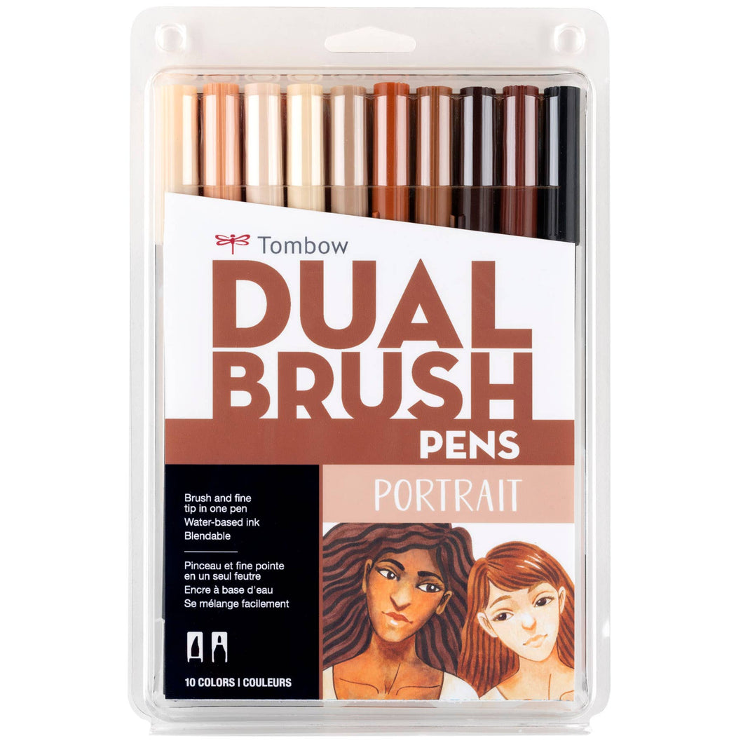 Dual Brush Pen Art Markers: Portrait - 10 Pack