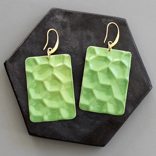 KYLE44 green enameled earrings