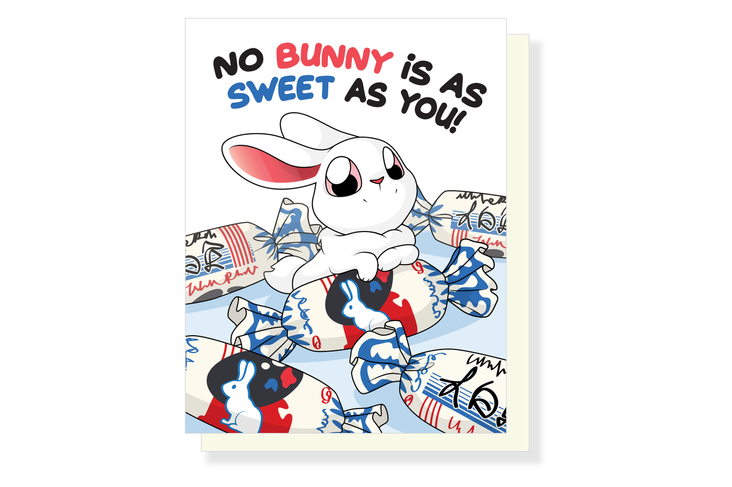 No Bunny As Sweet Card - White Bunny Candy