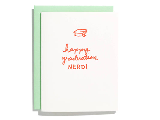 Graduation Nerd - Letterpress Greeting Card