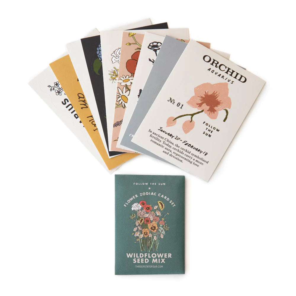 Flower Zodiac Sticker Card Set