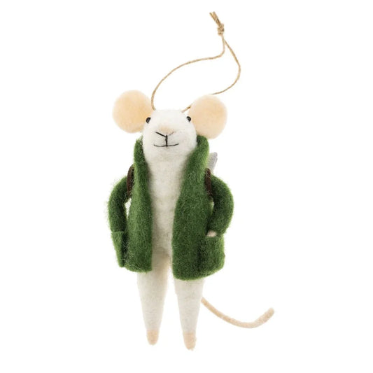Felt Mouse Ornament:  Salvador Mouse Holiday Ornament