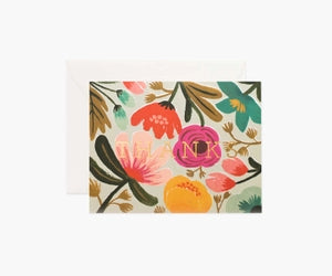 Gold Floral Thank You Card