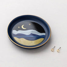 Load image into Gallery viewer, Jewelry Dish &amp; Stud Earring Set - Moonlight/Midnight Blue
