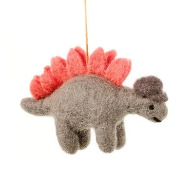 Felt Ornament - Handmade Felt Hanging Digby Dinosaur Felt Decoration