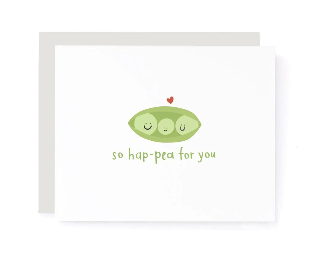 So Hap-pea for You Baby Congrats Card